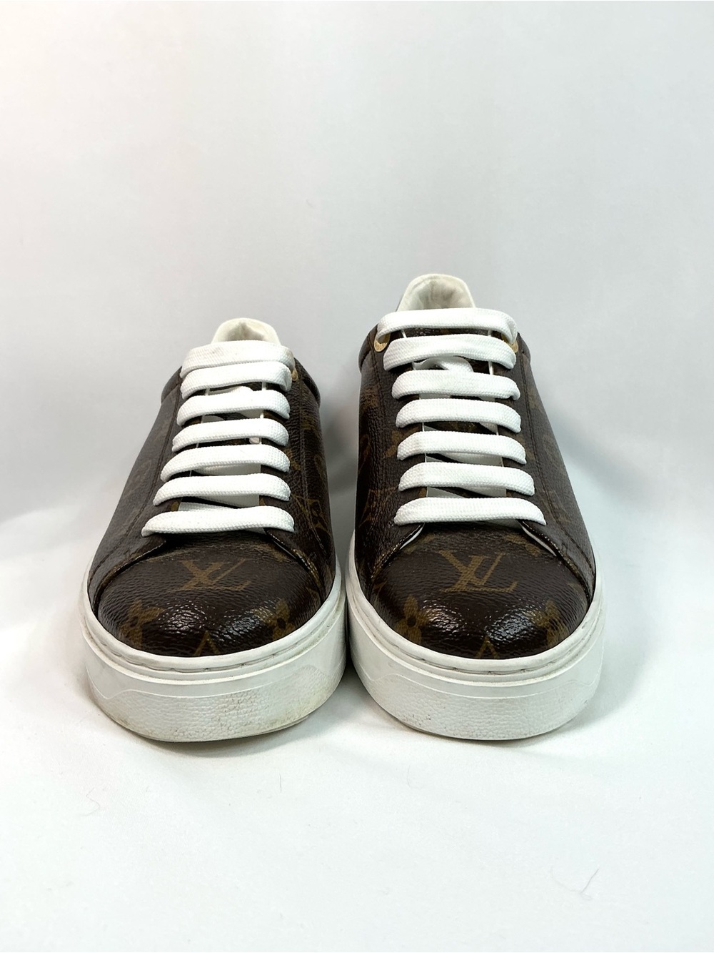 Louis Vuitton | Time Out Cacao Brown Monogram Canvas Low-Top Sneakers EU 39 - Picture 10 of 11